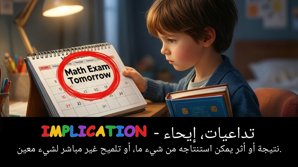 Arabic Illustration for implication